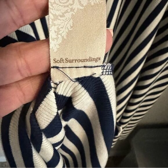 SOFT SURROUNDINGS ViviannaAsymmetric Stripe Ribbed Midi Dress |Size XL - Picture 9 of 10